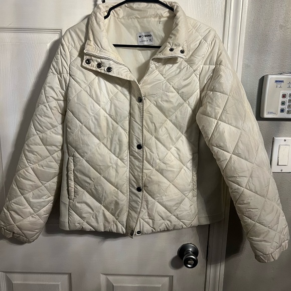 Ci Sono Women's Off-White Quilted Puffer Jacket - Picture 1 of 3